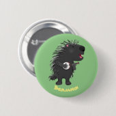 可愛いおもしろい山嵐遊の番所漫画 缶バッジ (正面&裏面)