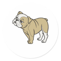 可愛いおもしろい座るブルドッグ