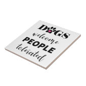 可愛いおもしろい引用文犬が大目に見る タイル (側面)