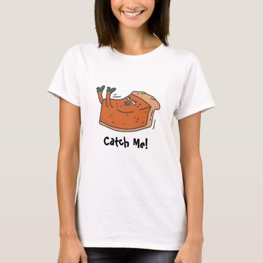 可愛いおもしろい怖いカボチャのパイ – おもしろい Thanksgiving Tシャツ (正面)