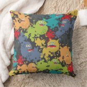 可愛いおもしろい怪物 クッション (ブランケット)