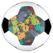 可愛いおもしろい怪物 サッカーボール (回転)