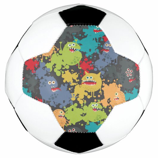 可愛いおもしろい怪物 サッカーボール (正面)