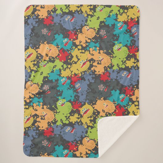 可愛いおもしろい怪物 シェルパブランケット (正面)