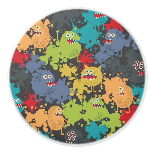 可愛いおもしろい怪物 セラミックノブ (正面)