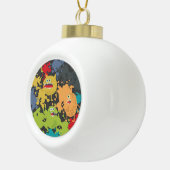 可愛いおもしろい怪物 セラミックボールオーナメント (右)