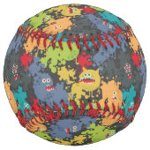 可愛いおもしろい怪物 ソフトボール (裏面)