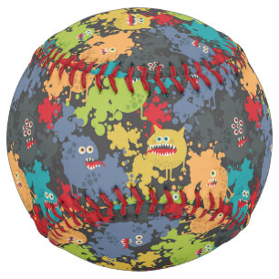 可愛いおもしろい怪物 ソフトボール