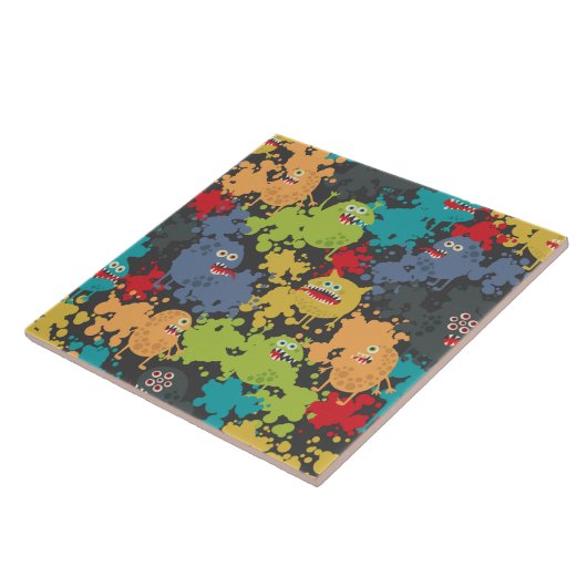 可愛いおもしろい怪物 タイル (側面)