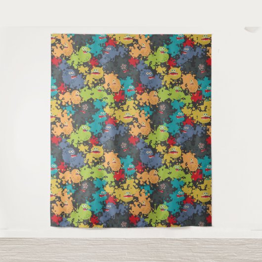 可愛いおもしろい怪物 タペストリー (正面)