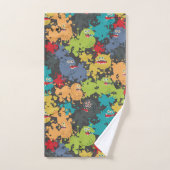 可愛いおもしろい怪物 バスタオルセット (ハンドタオル)