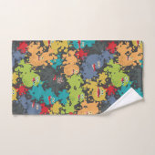 可愛いおもしろい怪物 バスタオルセット (ハンドタオル)