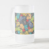 可愛いおもしろい怪物 フロストグラスビールジョッキ (正面左)