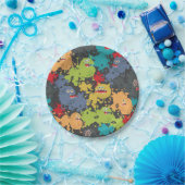 可愛いおもしろい怪物 ペーパープレート (パーティー)