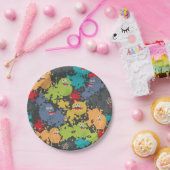 可愛いおもしろい怪物 ペーパープレート (パーティー)