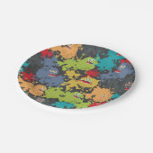 可愛いおもしろい怪物 ペーパープレート (アングル)