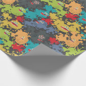 可愛いおもしろい怪物 ラッピングペーパー (角)