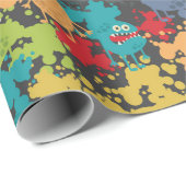 可愛いおもしろい怪物 ラッピングペーパー (ロールコーナー)