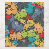 可愛いおもしろい怪物 ワインラベル (シングルラベル)