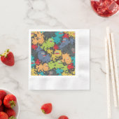 可愛いおもしろい怪物 縁ありカクテルナプキン (インサイチュ)