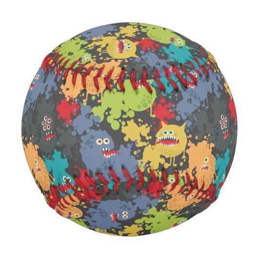 可愛いおもしろい怪物 野球ボール (正面)
