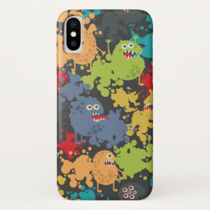 可愛いおもしろい怪物 iPhone X ケース