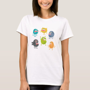 可愛いおもしろい怪物 Tシャツ
