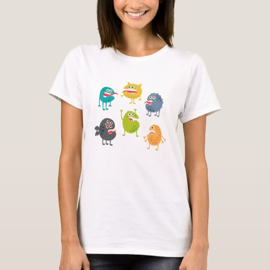 可愛いおもしろい怪物 Tシャツ (正面)