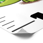 可愛いおもしろい恐竜の動物の漫画の成長チャート ポスター (角)