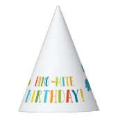 可愛いおもしろい恐竜の誕生日パーティー パーティーハット (正面)