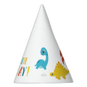 可愛いおもしろい恐竜の誕生日パーティー パーティーハット (右)