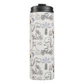 可愛いおもしろい恐竜パターン タンブラー (正面)