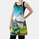 可愛いおもしろい恐竜 エプロン (インサイチュ)