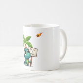 可愛いおもしろい恐竜 コーヒーマグカップ (正面右)