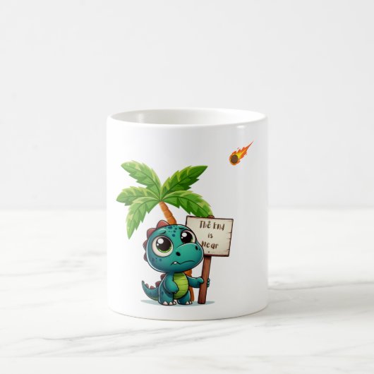 可愛いおもしろい恐竜 コーヒーマグカップ (中央)