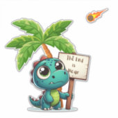 可愛いおもしろい恐竜 シール (正面)