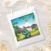 可愛いおもしろい恐竜 フェイバーバッグ (クリップ留めされた状態)