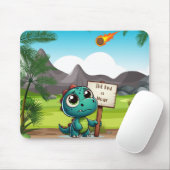 可愛いおもしろい恐竜 マウスパッド (マウス)