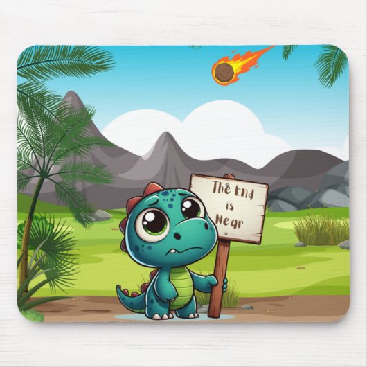 可愛いおもしろい恐竜 マウスパッド (正面)