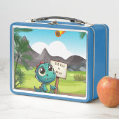可愛いおもしろい恐竜 メタルランチボックス (インサイチュ)
