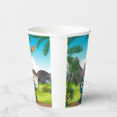 可愛いおもしろい恐竜 紙コップ (右)