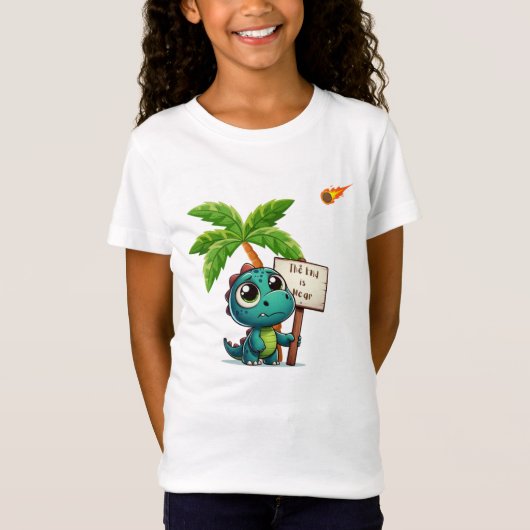 可愛いおもしろい恐竜 Tシャツ (正面)