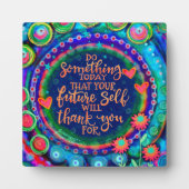 可愛いおもしろい感動的未来自己引用文 フォトプラーク (正面)