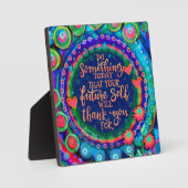 可愛いおもしろい感動的未来自己引用文 フォトプラーク (正面)