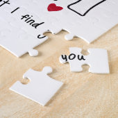 可愛いおもしろい手描き迷路バレンタインデー ジグソーパズル (側面)