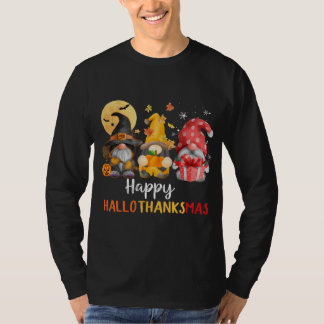 可愛いおもしろい格言ハッピーハロサンクスマス秋 Tシャツ