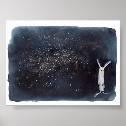 可愛いおもしろい水彩画抽象デザイン ポスター (正面)