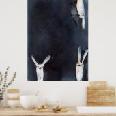 可愛いおもしろい水彩画抽象デザイン ポスター (キッチン)