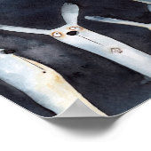 可愛いおもしろい水彩画抽象デザイン ポスター (角)