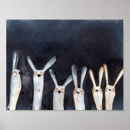 可愛いおもしろい水彩画抽象デザイン ポスター